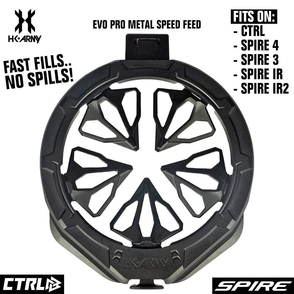 HK Army Evo Pro Metal Speed Feed Paintball Loader Accessory - CTRL, Spire 4, Spire 3, Spire IR, Spire IR2