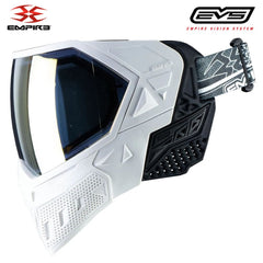 Empire EVS Thermal Paintball Mask - White / White - Gold and Clear Thermal Lenses Empire