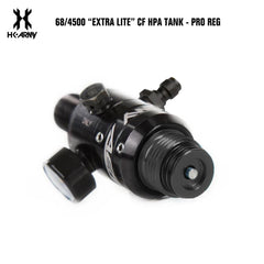 HK Army Hex 68/4500 Extra Lite Carbon Fiber Compressed Air HPA Paintball Tank - V2 Pro Reg - White/Red HK Army
