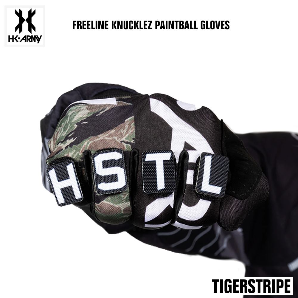 HK Army Freeline Knucklez Paintball Gloves - Tigerstripe HK Army