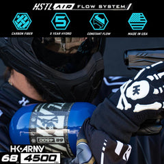 HK Army HSTL 68/4500 Carbon Fiber HPA Compressed Air Paintball Tank System - Standard Reg - Blue HK Army