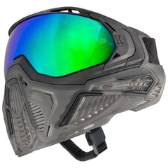 HK Army SLR Thermal Paintball Mask Goggles - Odyssey (Black/Black/Smoke) - Aurora Green Thermal Lens HK Army
