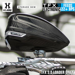 HK Army TFX 3.0 Electronic Paintball Loader - 22+ BPS - Black/White HK Army