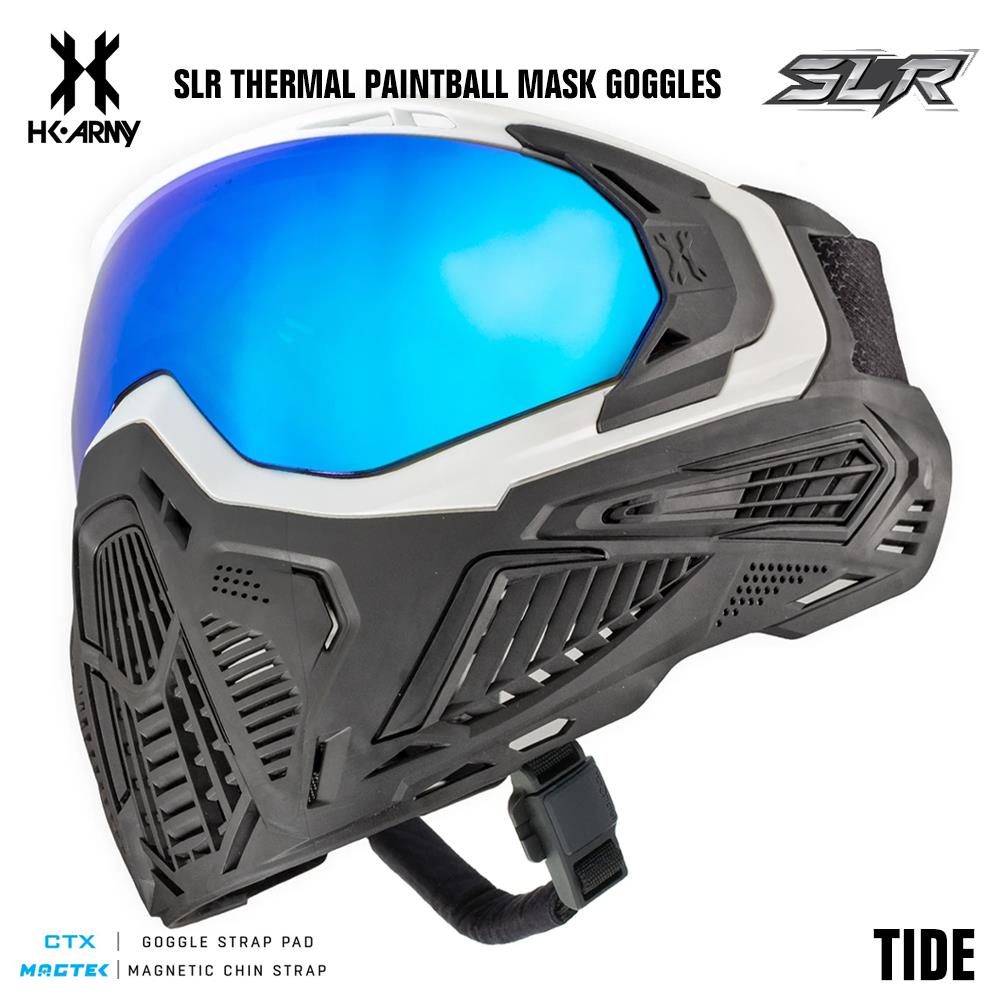 HK Army SLR Thermal Paintball Mask Goggles - Tide (White/Black) - Arctic Thermal Lens HK Army