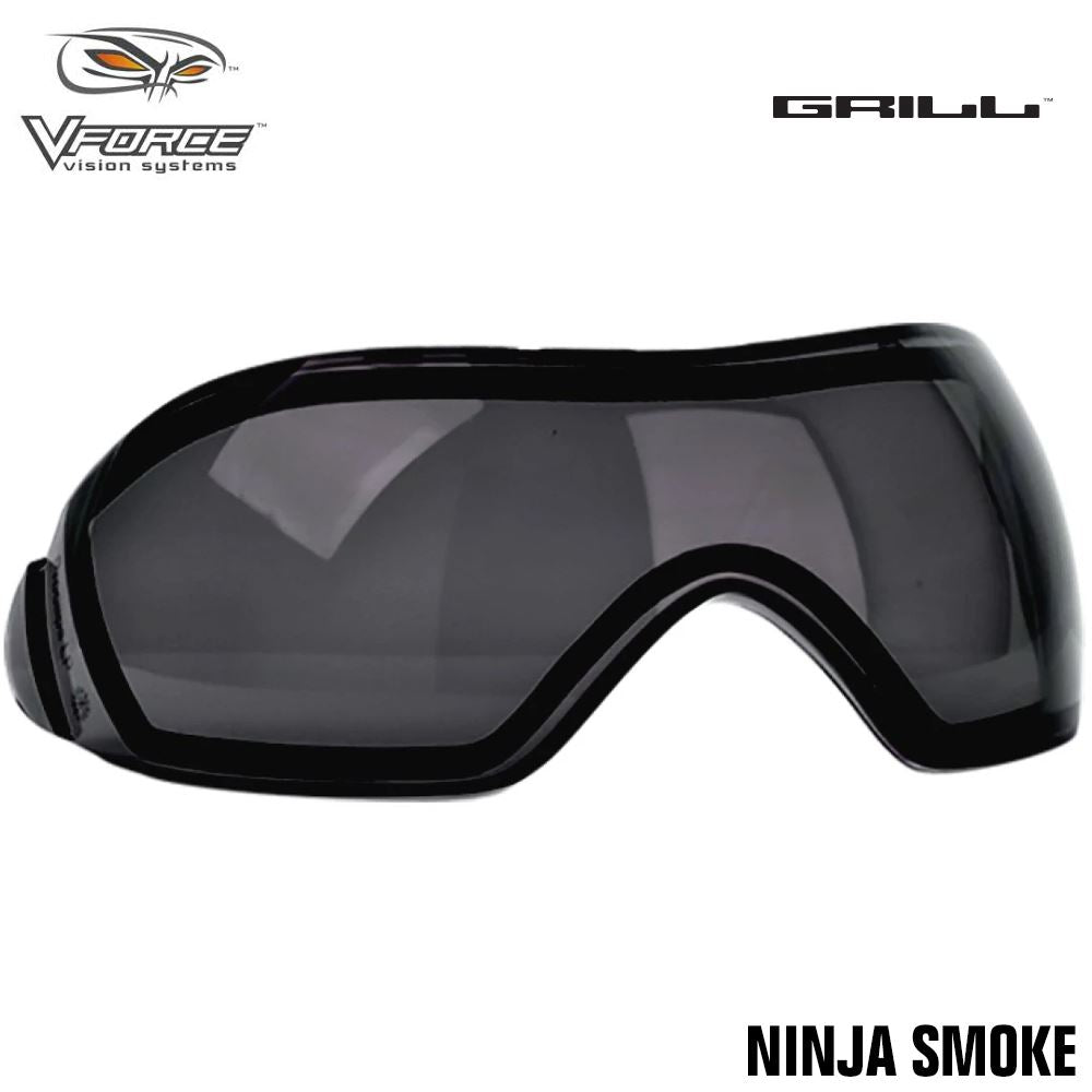 V-Force Grill Paintball Mask Replacement Anti-Fog Thermal Lens - Ninja Smoke V-Force