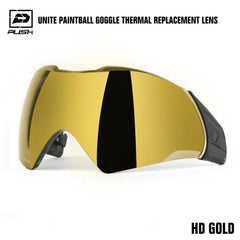 Push Paintball Unite Paintball Goggle Mask Thermal Replacement Lens - HD Gold Lens Push Paintball