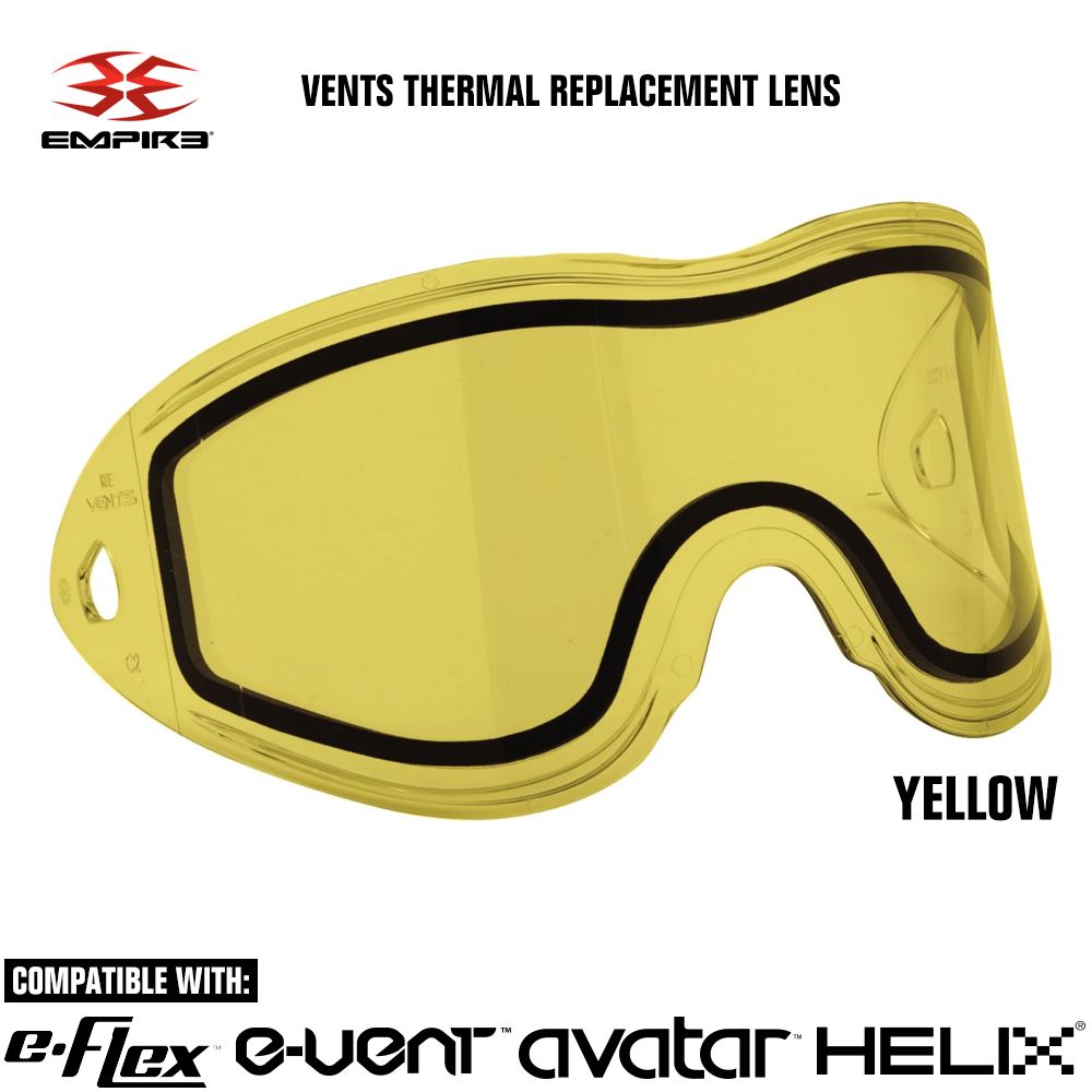 Empire Vents Paintball Mask Goggles Thermal Replacement Lens - Yellow Empire