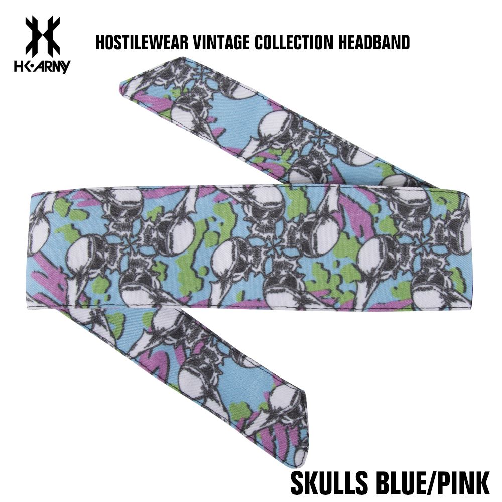 HK Army Paintball Hostilewear Headband - Skulls Blue/Pink HK Army