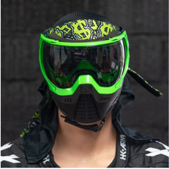 HK Army KLR Thermal Paintball Mask - Blackout Neon Green HK Army