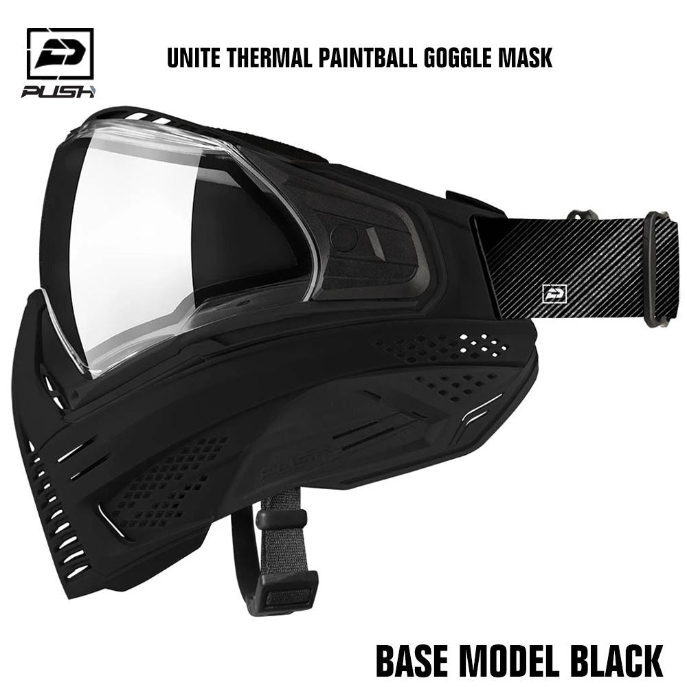 Push Paintball Unite Thermal Paintball Goggle Mask - Base Model Black Push Paintball