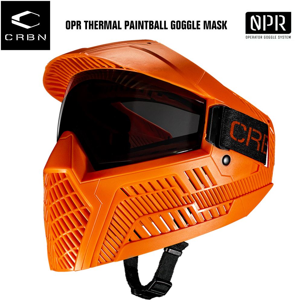 Carbon OPR Thermal Paintball Goggles Mask - Orange Carbon Paintball