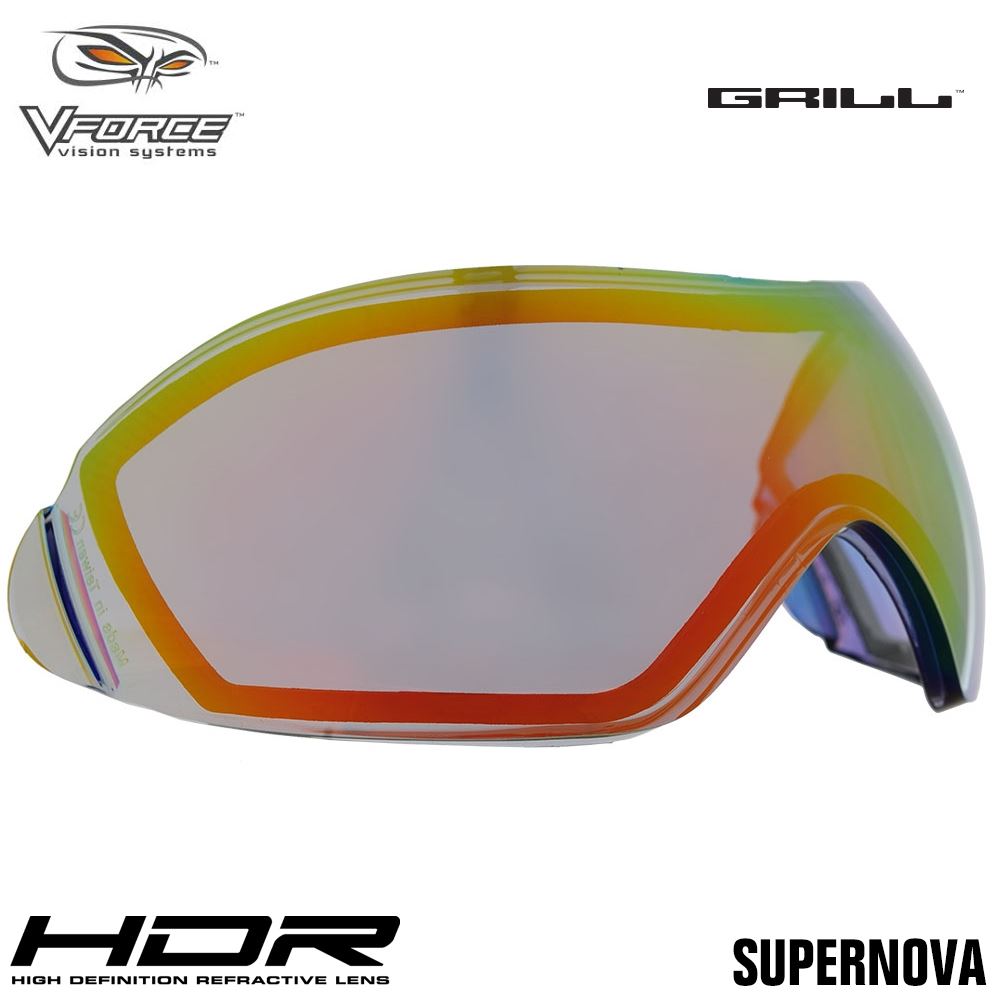 V-Force Grill Paintball Mask Replacement Anti-Fog HDR Thermal Lens - Supernova V-Force