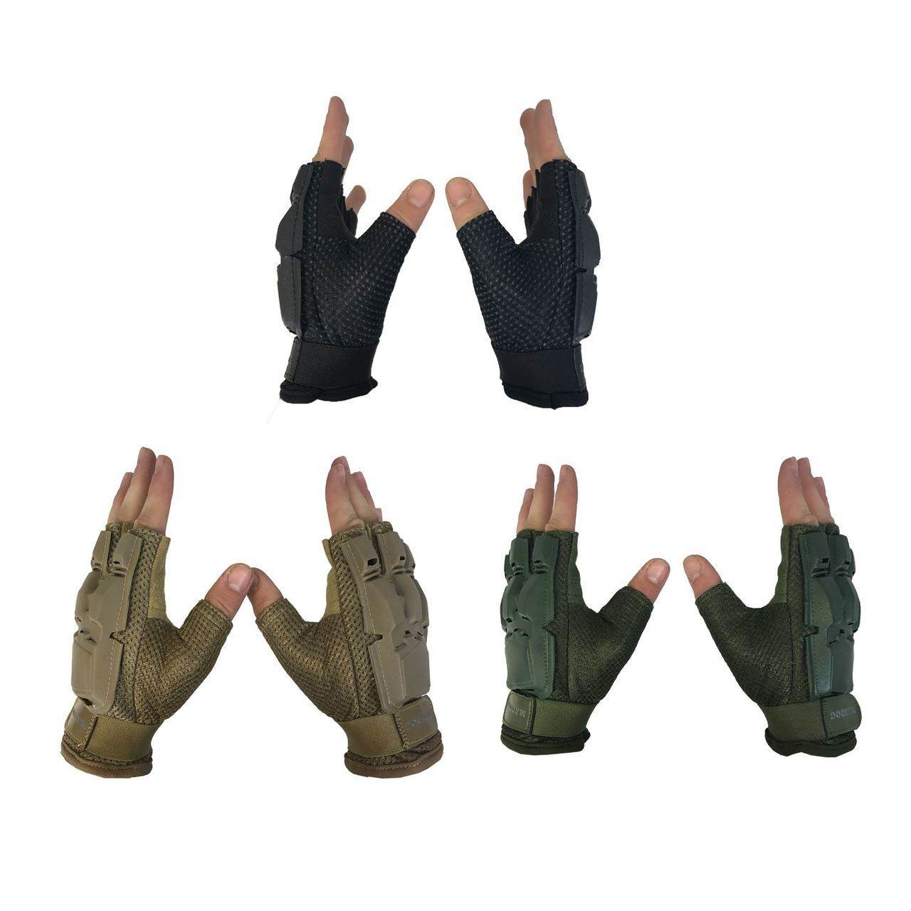 Maddog Hard Knuckle Half Finger And Gloves std config, airsoft accessory, reliable performance, for tactical builds, kit layout